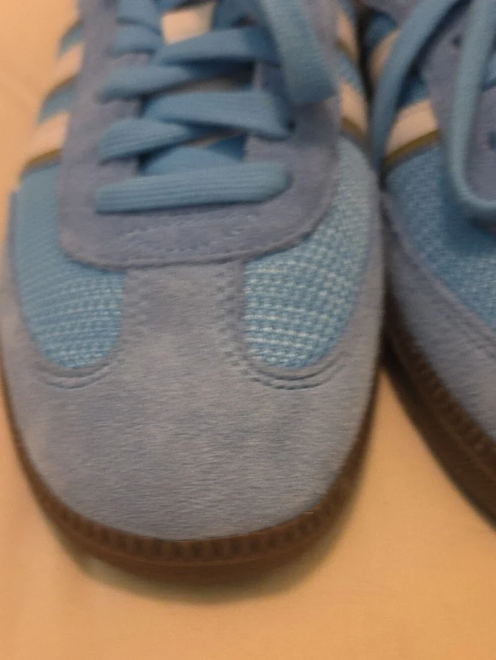 adidas Samba Sky Blue Suede & Mesh Low-Top Sneakers